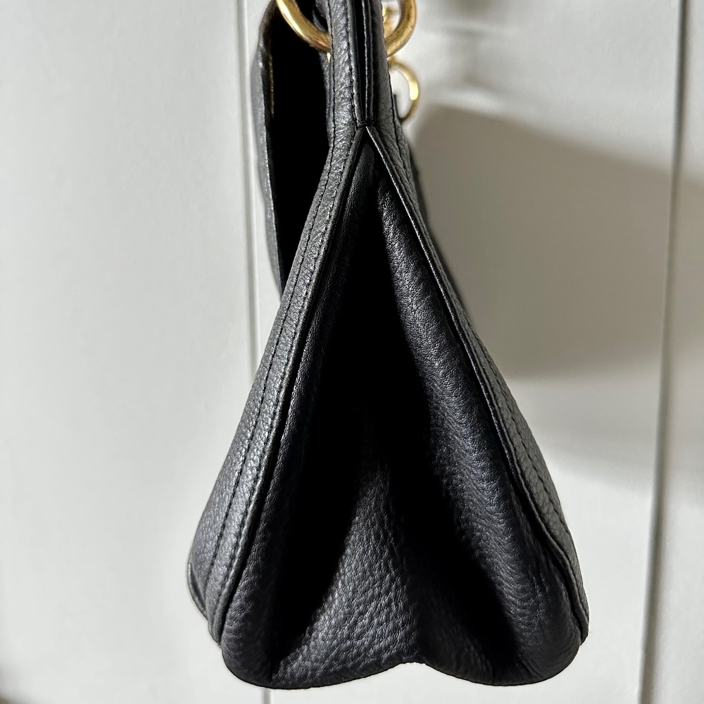 Tory Burch Black Pebble Leather Crossbody Messenger Bag - Large - Picture 6 of 16